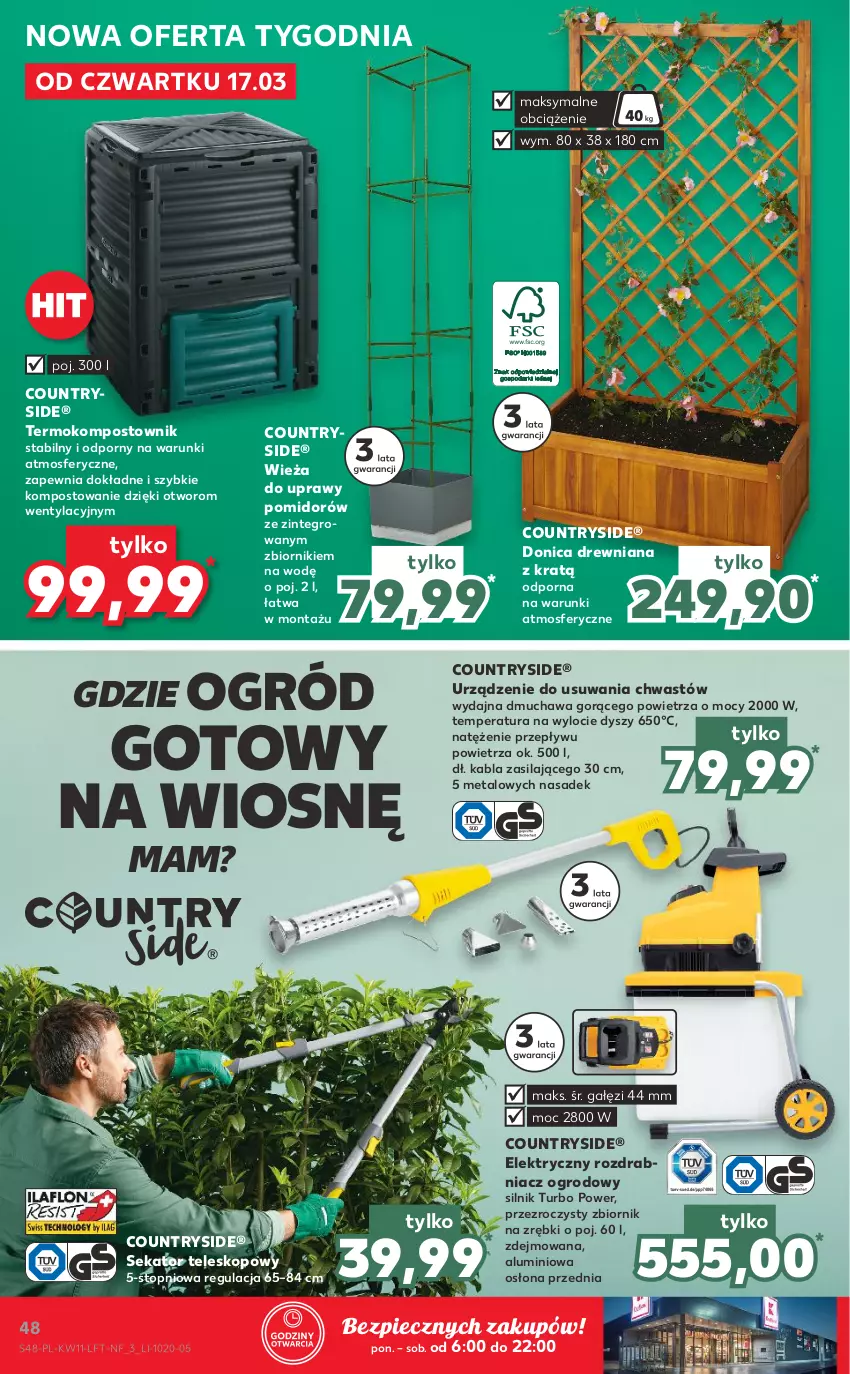 Gazetka promocyjna Kaufland - OFERTA TYGODNIA - ważna 17.03 do 23.03.2022 - strona 48 - produkty: Ogród, Piec, Por, Rozdrabniacz, Sekator, Teleskop, Top