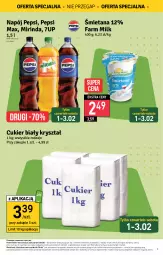 Gazetka promocyjna Stokrotka - Supermarket - Gazetka - ważna od 07.02 do 07.02.2024 - strona 3 - produkty: Warzywa, 7up, Pepsi max, Cukier, Mirinda, Pepsi, Farm Milk, Owoce, Napój, Mięso, Fa