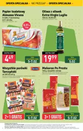 Gazetka promocyjna Stokrotka - Supermarket - Gazetka - ważna od 07.02 do 07.02.2024 - strona 4 - produkty: Makaron, Warzywa, Por, Mus, Gin, Gra, Papier, Parówki, Papier toaletowy, Tarczyński, Owoce, Oliwa z oliwek, Mięso, Oliwa