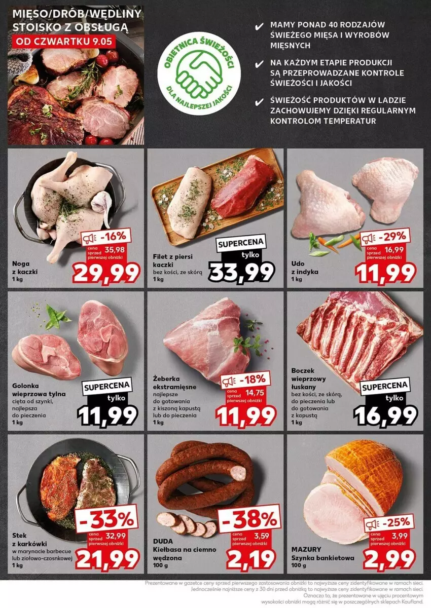 Gazetka promocyjna Kaufland - ważna 13.05 do 15.05.2024 - strona 8 - produkty: Boczek, Boczek wieprzowy, Filet z piersi kaczki, Kapustą, Kiełbasa, Piec, Stek, Szynka