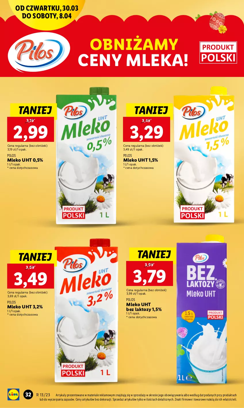 Gazetka promocyjna Lidl - GAZETKA - ważna 30.03 do 02.04.2023 - strona 32 - produkty: Mleko, Pilos