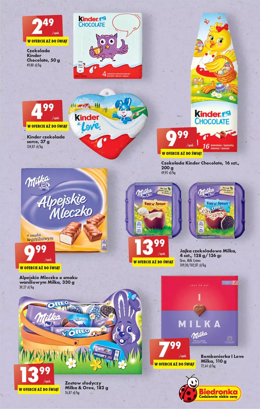 Gazetka promocyjna Biedronka - W tym tygodniu - ważna 07.04 do 13.04.2022 - strona 41 - produkty: Baton, Czekolada, Kinder, Milka, Mleczko, Oreo, Ser, Tonik