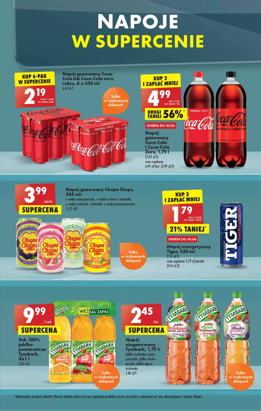 Gazetka promocyjna Biedronka - W tym tygodniu - ważna 07.04 do 13.04.2022 - strona 53 - produkty: Chupa Chups, Coca-Cola, Gres, Lanki, Melon, Napój, Napój gazowany, Napoje, Por, Sok, Tymbark, Wino