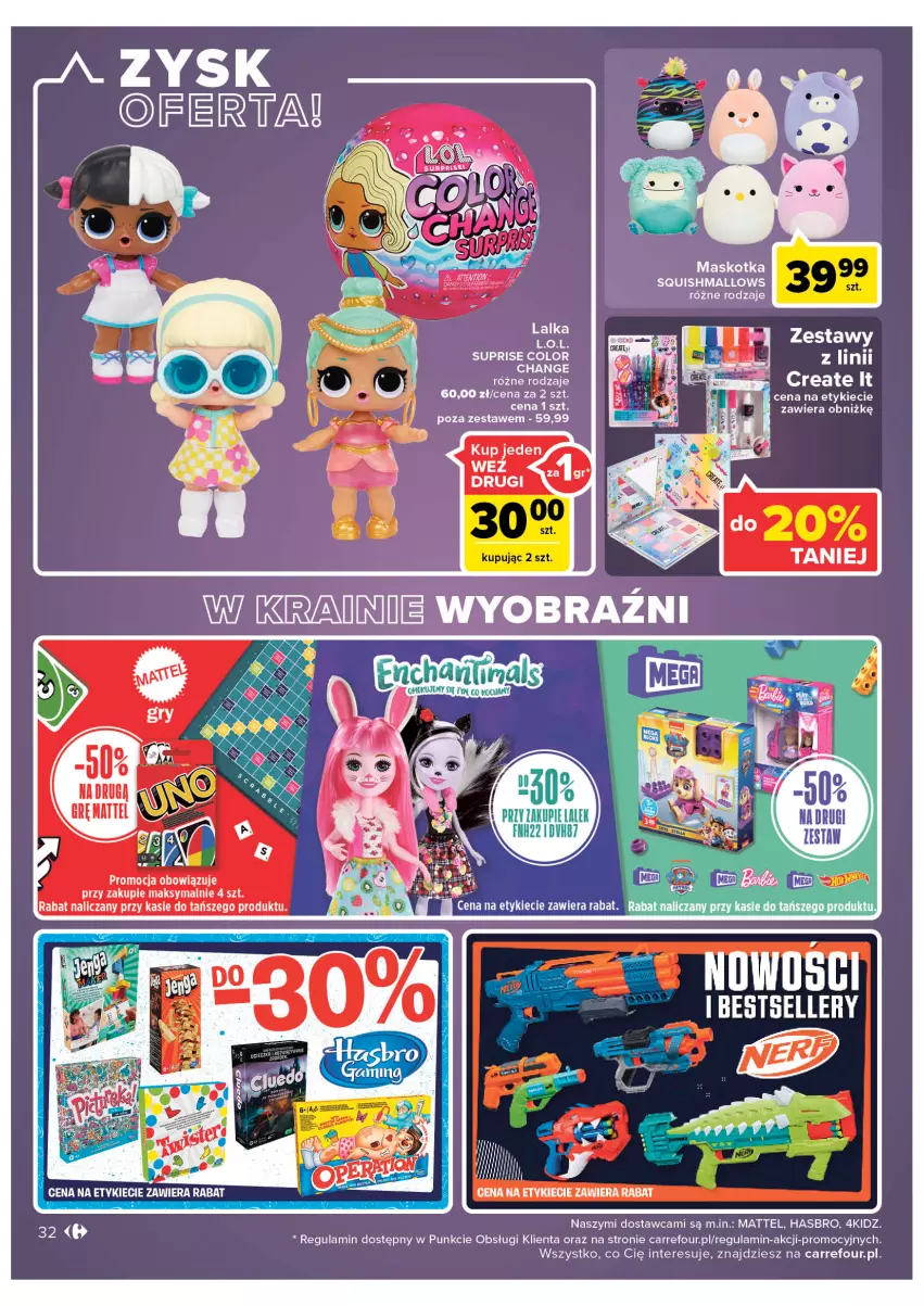 Gazetka promocyjna Carrefour - Gazetka Carrefour - ważna 30.08 do 10.09.2022 - strona 32 - produkty: Hasbro, L.O.L., Mattel