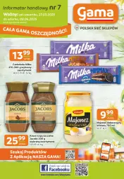 Gazetka promocyjna Gama - Gazetka Gama - Gazetka - ważna od 08.04 do 08.04.2025 - strona 1 - produkty: Majonez, Kawa rozpuszczalna, Winiary, Kawa, Czekolada, Jacobs, Milka, Fa