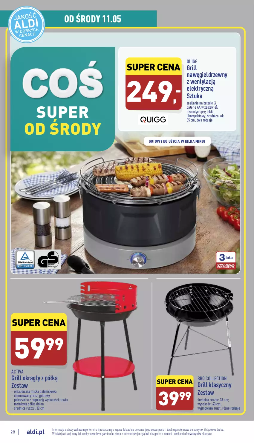 Gazetka promocyjna Aldi - Pełny katalog - ważna 09.05 do 14.05.2022 - strona 28 - produkty: Grill, Miska, Palenisko, Półka, Silan, Sok, Węgiel drzewny