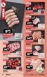 Gazetka promocyjna Netto - Od Poniedziałku - Gazetka - ważna od 17.01 do 17.01.2026 - strona 8 - produkty: Kurczak, Mięso wołowe, Golonka z indyka, Karkówka wieprzowa, Tusz, Kiełbasa biała, Kiełbasa, Mięso