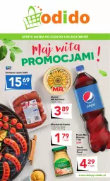 Gazetka promocyjna Odido - Maj wita PROMOCJAMI! - Gazetka - ważna od 06.05 do 06.05.2021 - strona 1 - produkty: Mus, Pepsi max, Mirinda, Pepsi, Napój gazowany, Słynne, Słynne MR Roślinne, Kamis, Napój, Kiełbasa, Musztarda, Kiełbasa śląska