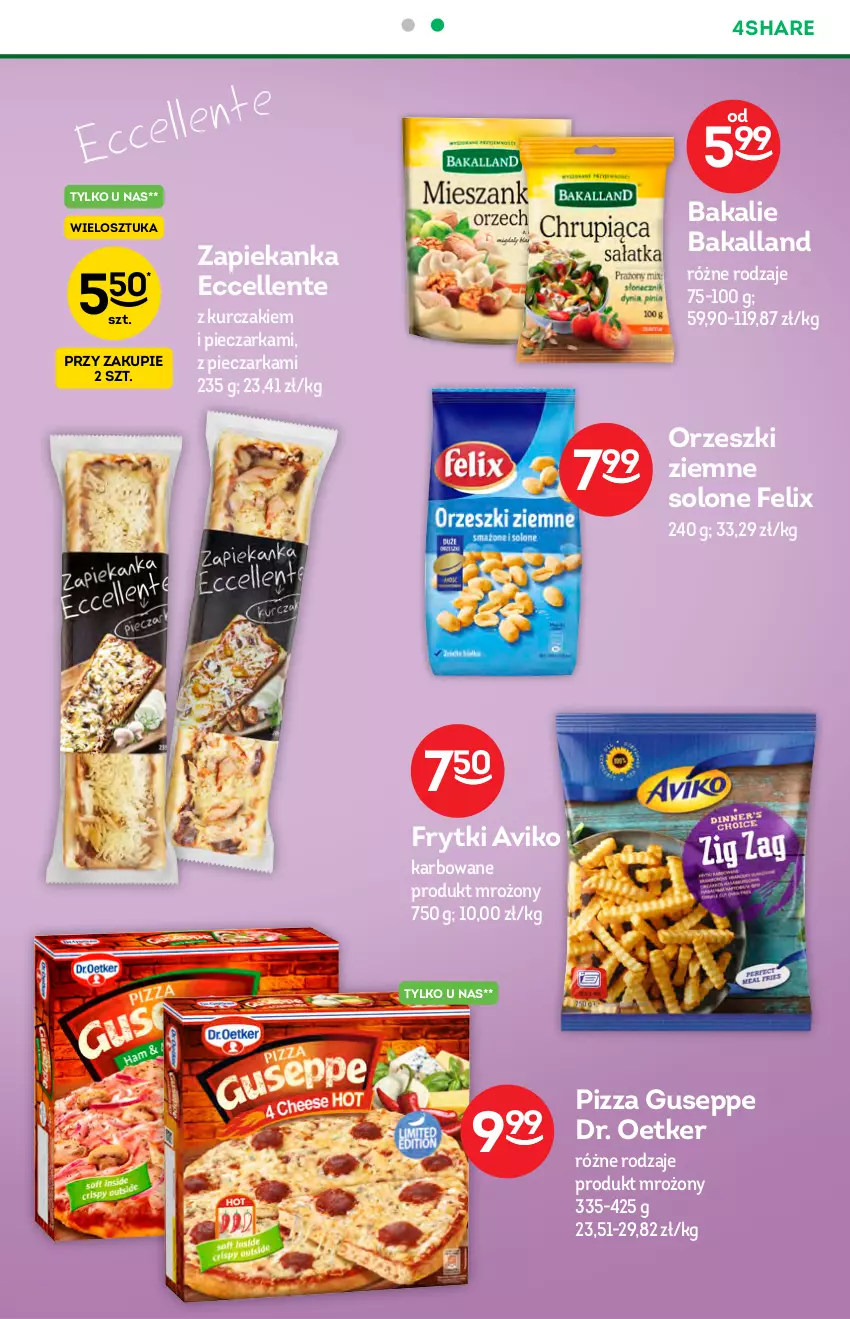 Gazetka promocyjna Żabka - ważna 14.07 do 20.07.2021 - strona 11 - produkty: Bakalland, Dr. Oetker, Felix, Frytki, Kurczak, O nas, Orzeszki, Piec, Pieczarka, Pizza, Zapiekanka