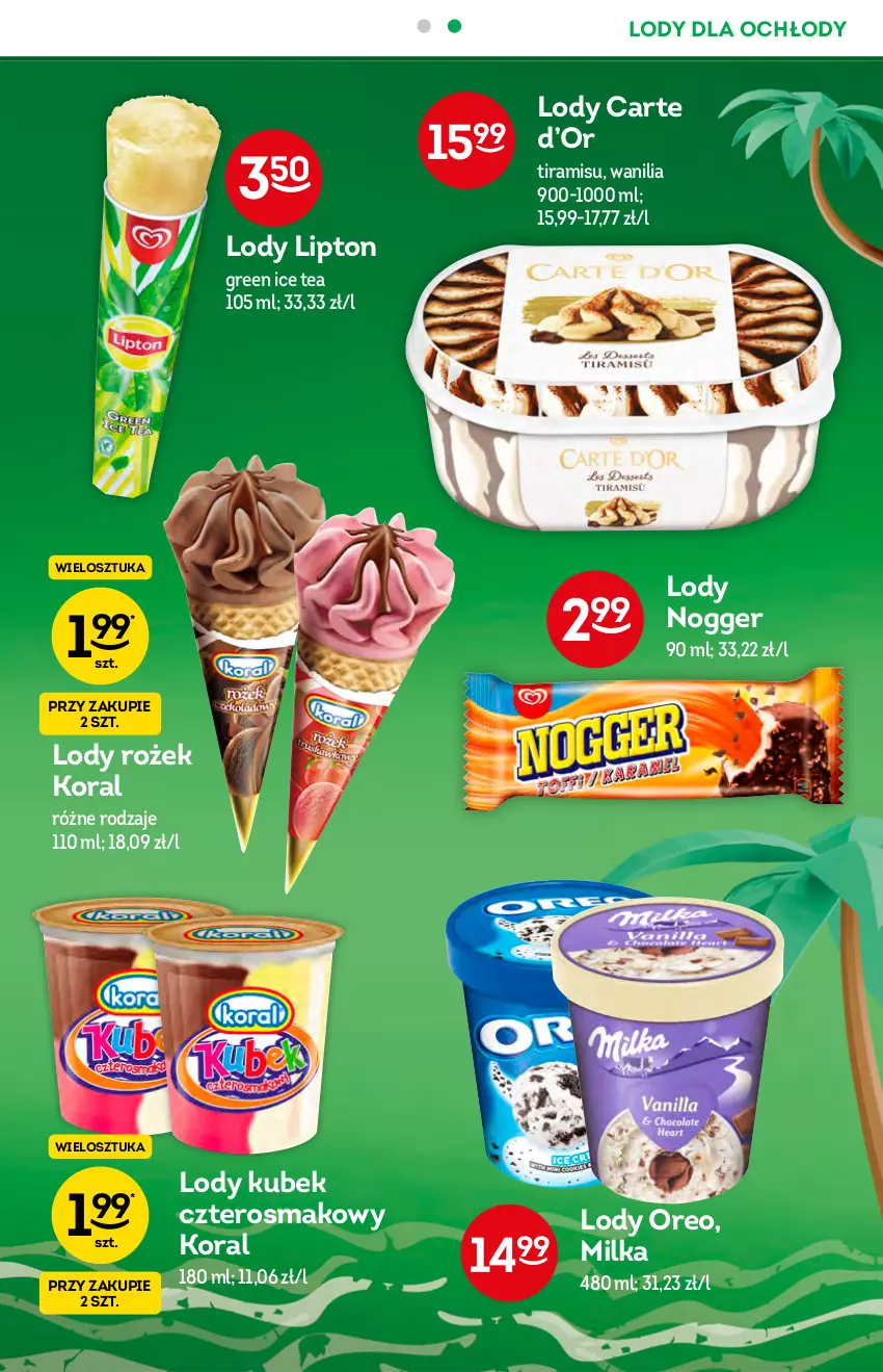 Gazetka promocyjna Żabka - ważna 14.07 do 20.07.2021 - strona 17 - produkty: Ice tea, Kubek, Lipton, Lody, Milka, Oreo