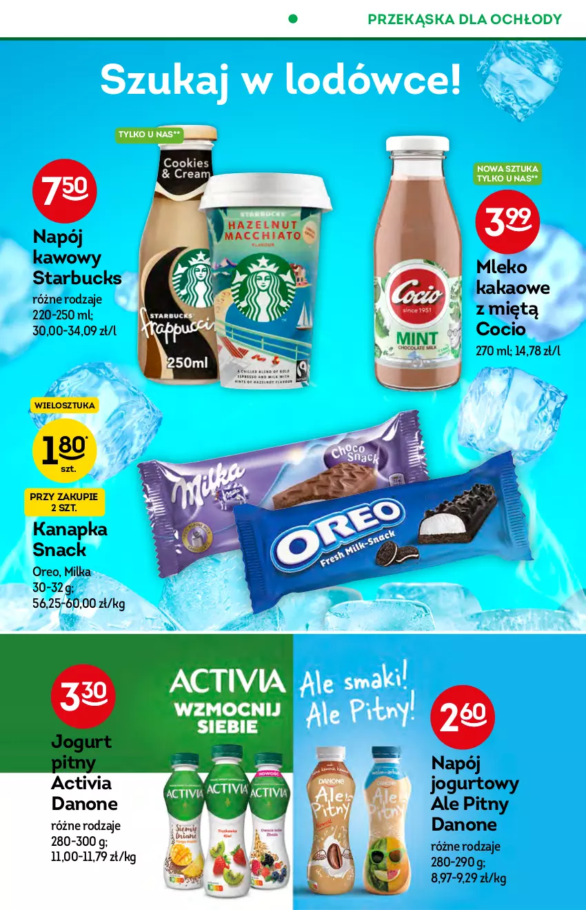 Gazetka promocyjna Żabka - ważna 14.07 do 20.07.2021 - strona 18 - produkty: Activia, Danone, Jogurt, Jogurt pitny, Kakao, Milka, Mleko, Napój, Napój jogurtowy, O nas, Oreo