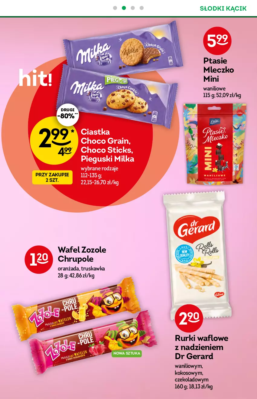 Gazetka promocyjna Żabka - ważna 14.07 do 20.07.2021 - strona 39 - produkty: Ciastka, Dr Gerard, Gra, Kokos, Milka, Mleczko, Oranżada, Ptasie mleczko, Rurki