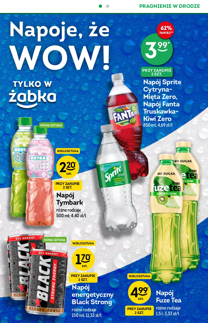 Gazetka promocyjna Żabka - ważna 14.07 do 20.07.2021 - strona 4 - produkty: Fa, Fanta, Kaki, Kiwi, Lack, Mięta, Napój, Napój energetyczny, Napoje, Sprite, Tymbark