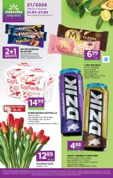 Gazetka promocyjna Stokrotka - Stokrotka Express - Gazetka - ważna od 27.05 do 27.05.2026 - strona 1 - produkty: Gra, Tulipan, Raffaello, Lody, Algida, Bukiet, Ferrero, Baton, Owoce, LG, Fa