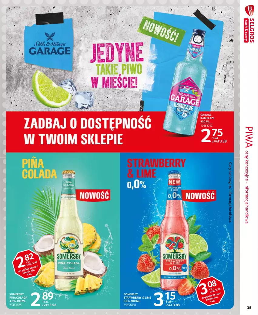 Gazetka promocyjna Selgros - Extra Oferta - ważna 01.06 do 30.06.2021 - strona 35 - produkty: Piña Colada, Piwa, Somersby