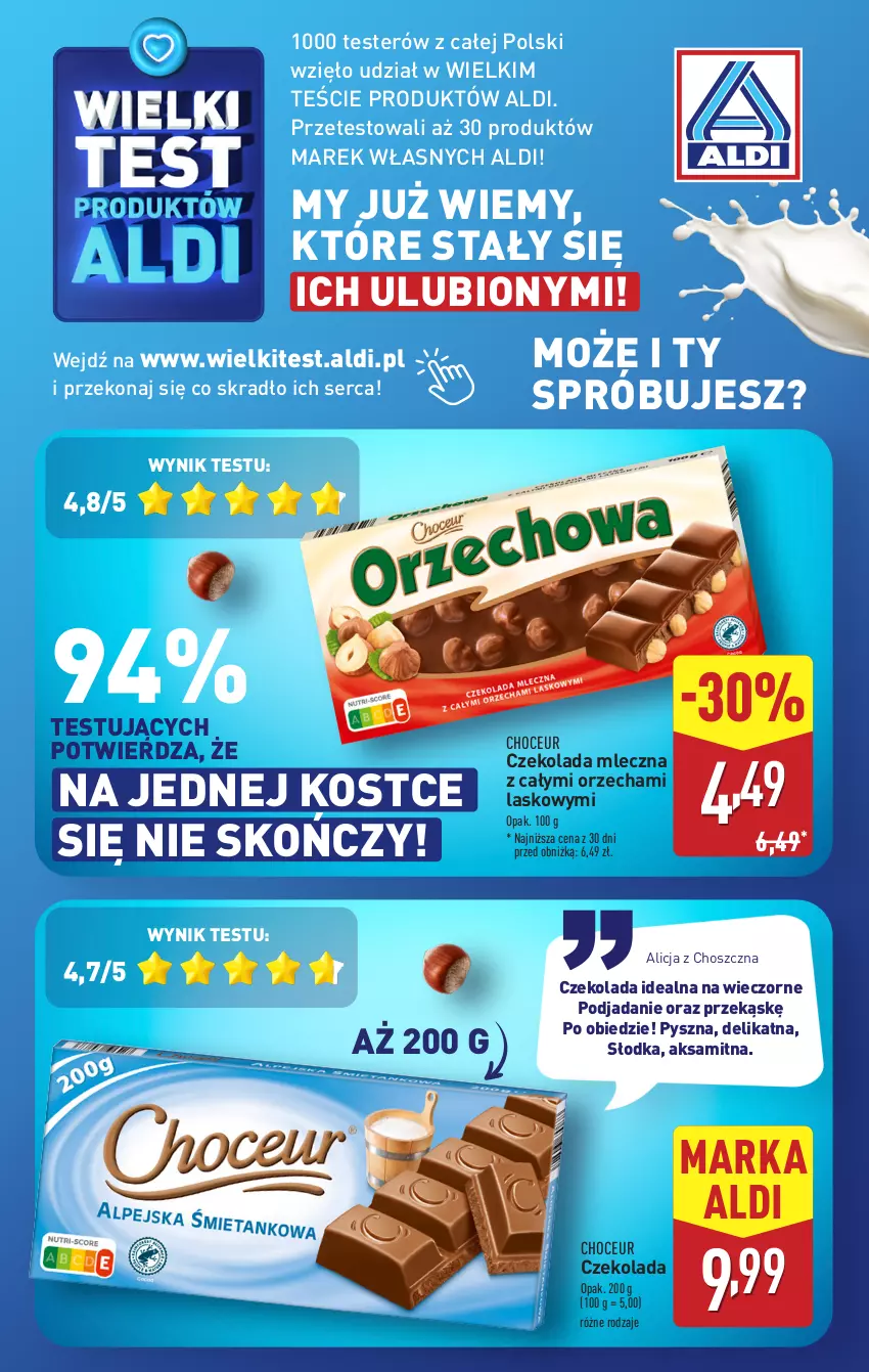 Gazetka promocyjna Aldi - Pełna oferta - ważna 13.01 do 18.01.2025 - strona 10 - produkty: Aksam, Czekolada, Czekolada mleczna, Ser