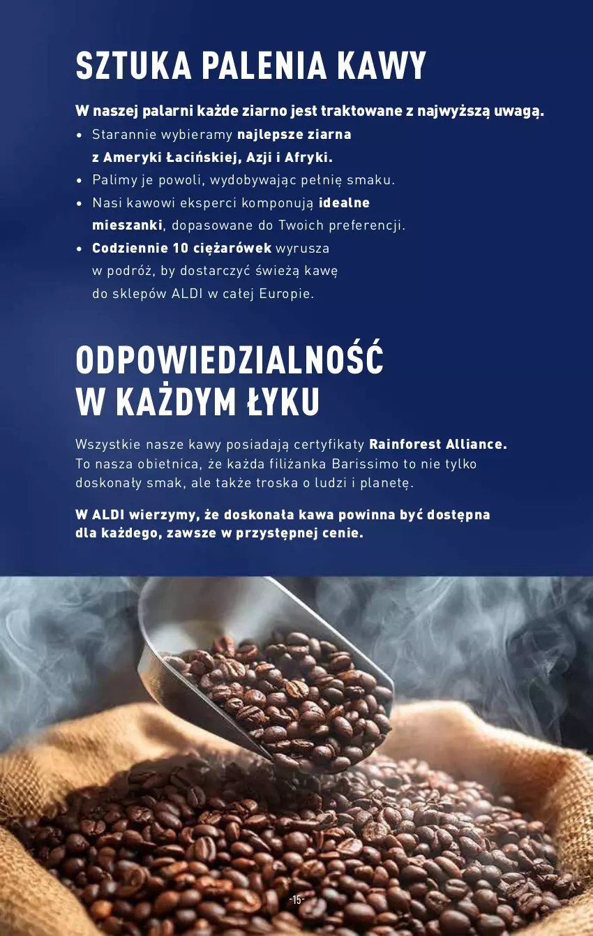 Gazetka promocyjna Aldi - Poznaj świat naszych kaw - ważna 27.01 do 01.02.2025 - strona 15 - produkty: Filiżanka, Kawa, O nas