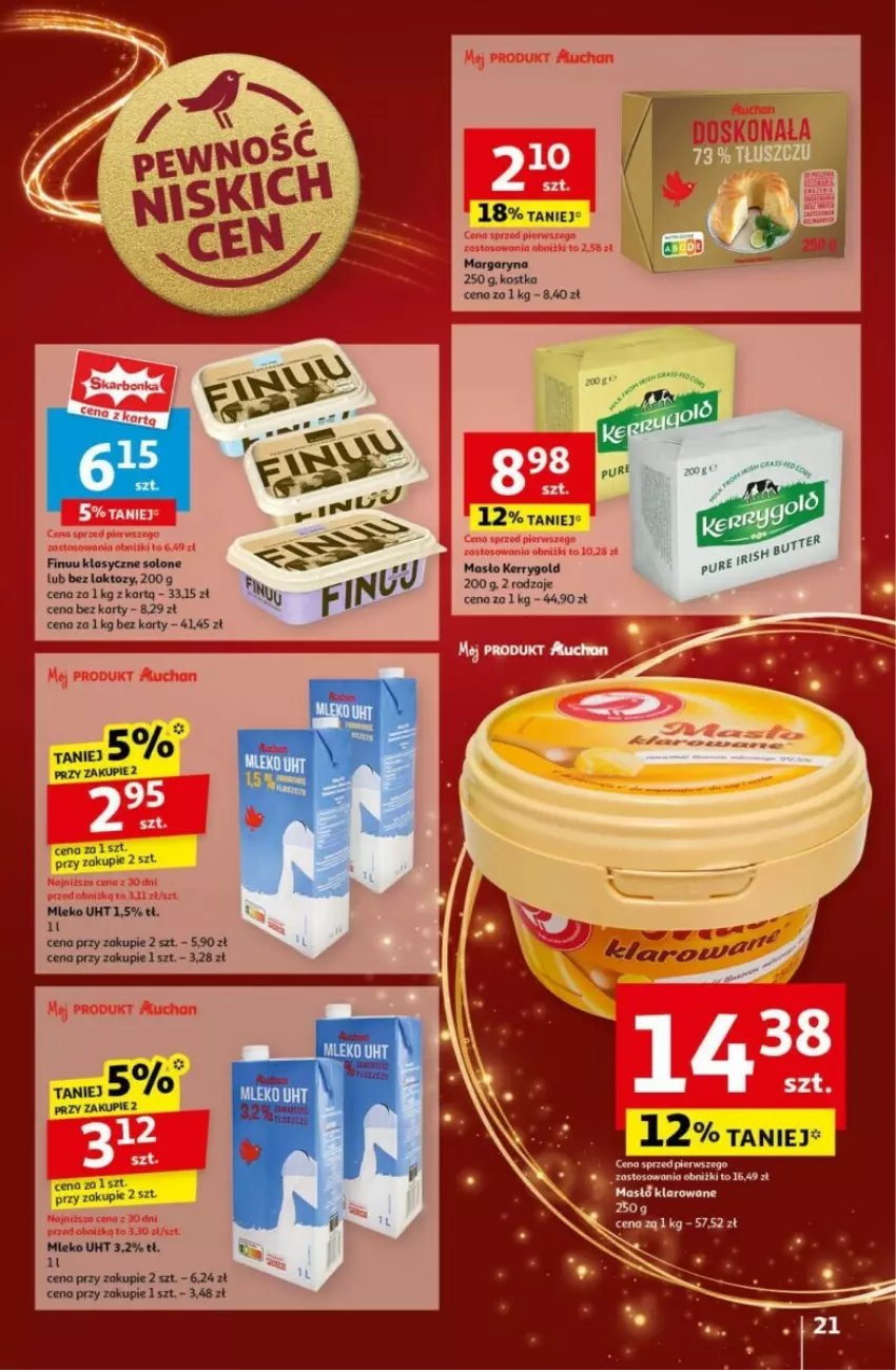 Gazetka promocyjna Auchan - ważna 19.12 do 24.12.2024 - strona 16 - produkty: Finuu, Masło, Mleko