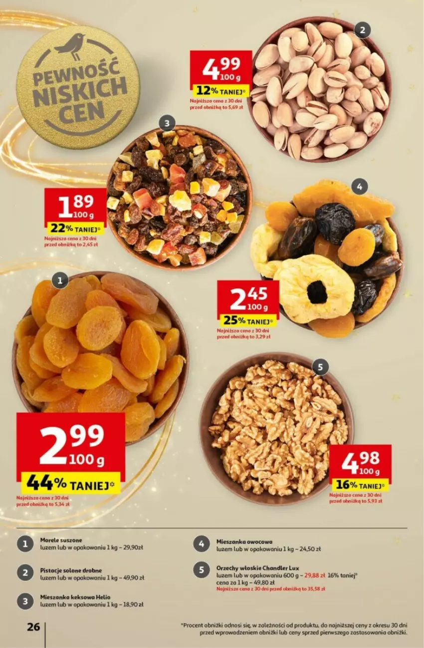 Gazetka promocyjna Auchan - ważna 19.12 do 24.12.2024 - strona 21 - produkty: Helio, Orzechy włoskie, Pistacje