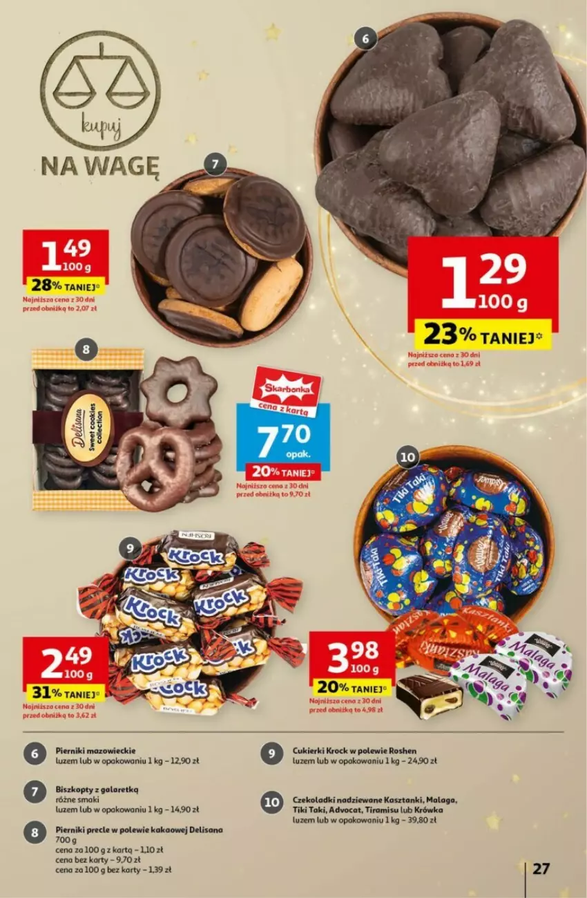 Gazetka promocyjna Auchan - ważna 19.12 do 24.12.2024 - strona 22 - produkty: Biszkopty, Cukier, Cukierki, Gala, Isana, Kakao, Piernik, Precle