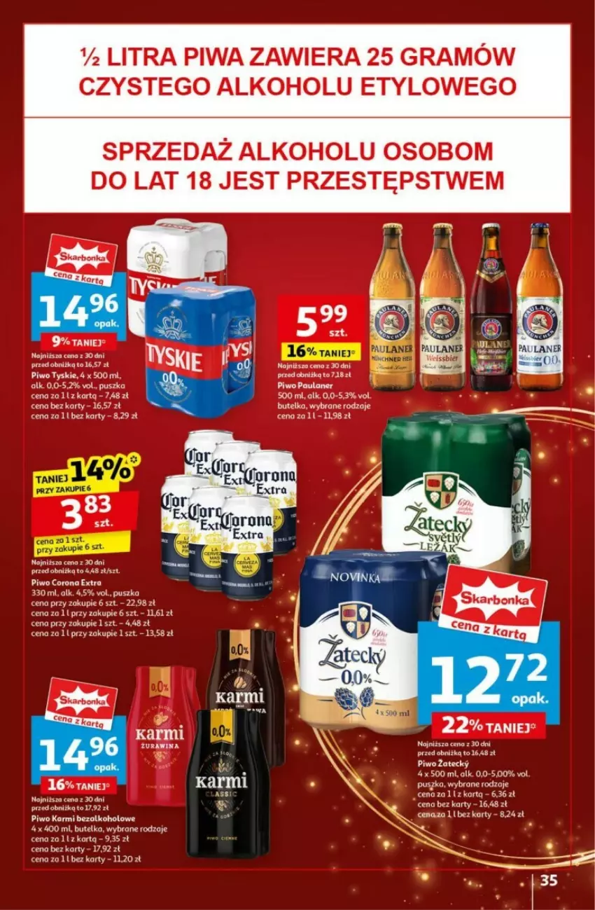 Gazetka promocyjna Auchan - ważna 19.12 do 24.12.2024 - strona 31 - produkty: Gra, Karmi, Piwa, Piwo, Tyskie