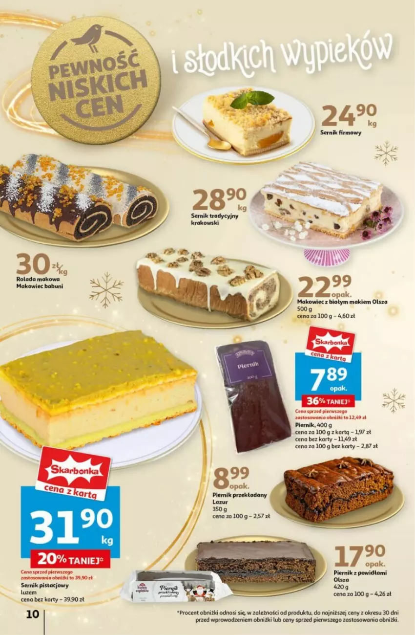 Gazetka promocyjna Auchan - ważna 19.12 do 24.12.2024 - strona 4 - produkty: Lazur, Makowiec, Piernik