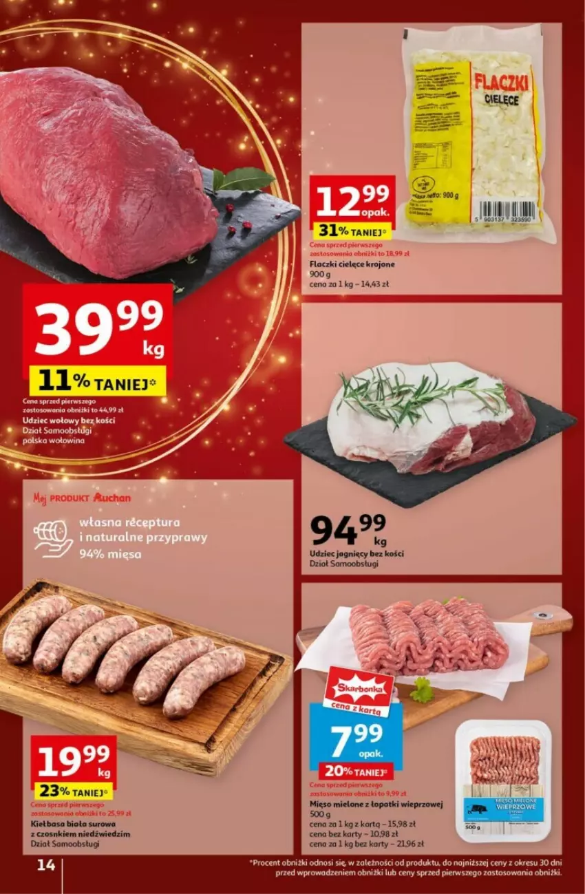 Gazetka promocyjna Auchan - ważna 19.12 do 24.12.2024 - strona 8 - produkty: Kiełbasa, Kiełbasa biała