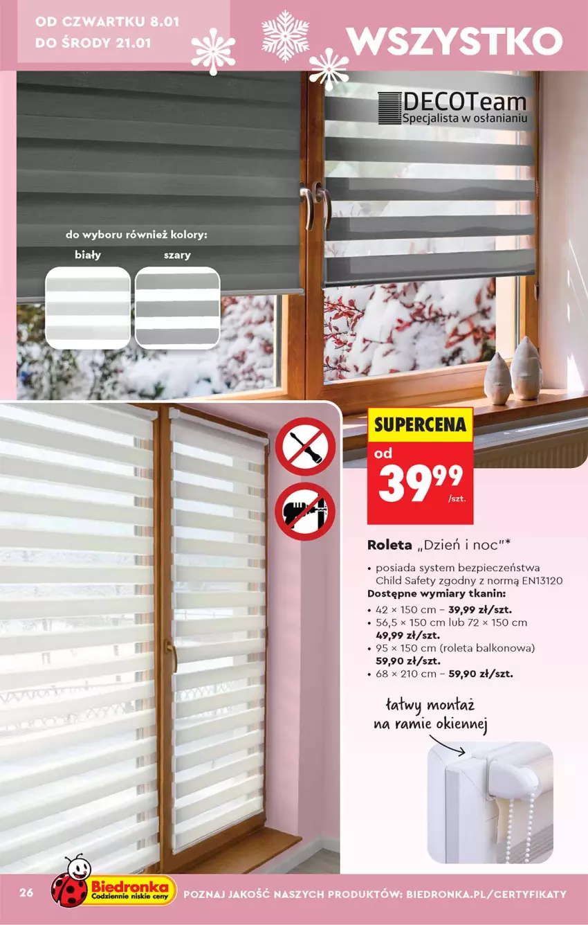 Gazetka promocyjna Biedronka - Okazje Tygodnia - ważna 05.01 do 17.01.2026 - strona 26 - produkty: Piec, Roleta