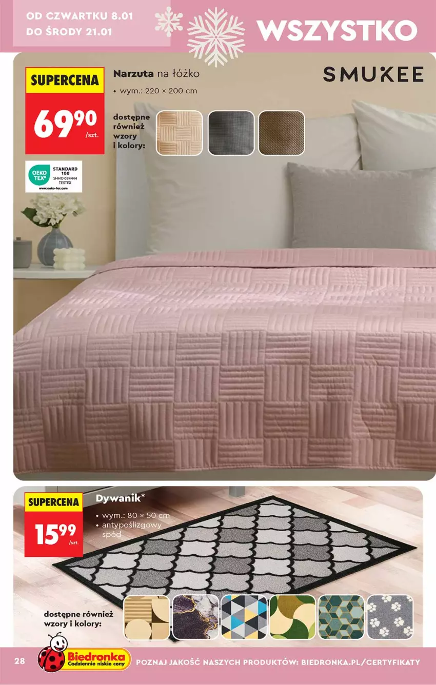 Gazetka promocyjna Biedronka - Okazje Tygodnia - ważna 05.01 do 17.01.2026 - strona 28 - produkty: Narzuta