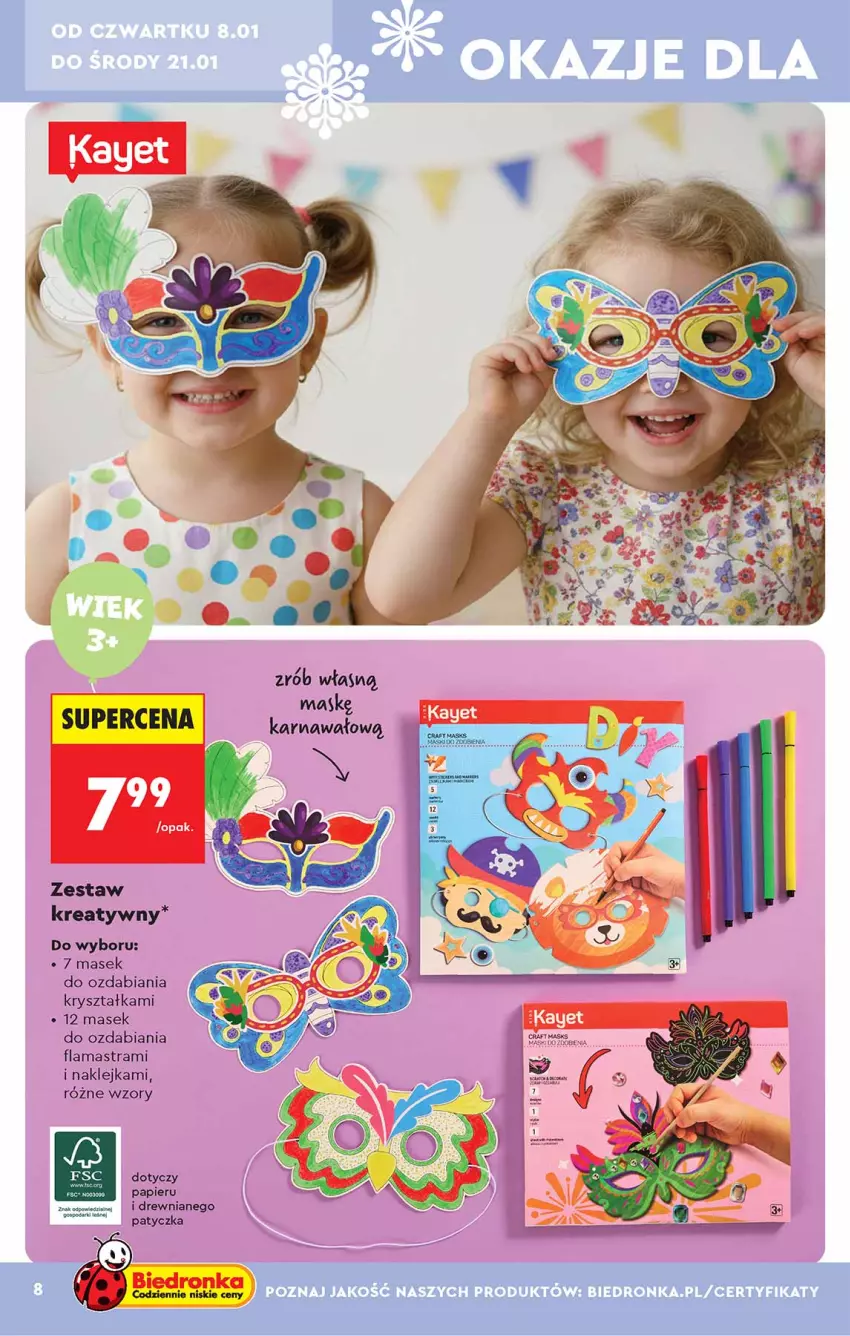Gazetka promocyjna Biedronka - Okazje Tygodnia - ważna 05.01 do 17.01.2026 - strona 8 - produkty: Fa, Klej, Papier