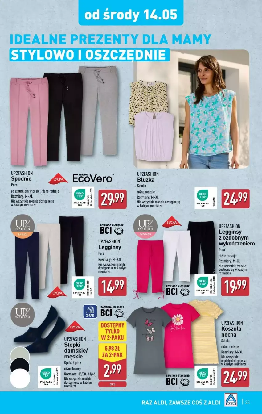 Gazetka promocyjna Aldi - ważna 12.05 do 17.05.2025 - strona 16 - produkty: Fa, Gin, Kosz, Koszula, Koszula nocna, NBA, Spodnie, Top, Wełna