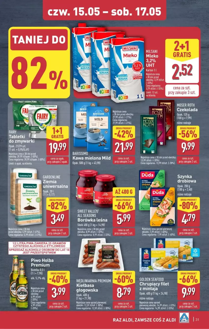 Gazetka promocyjna Aldi - ważna 12.05 do 17.05.2025 - strona 25 - produkty: Borówka, Golden Seafood, Gra, Kawa, Kawa mielona, Mleko, Piwa