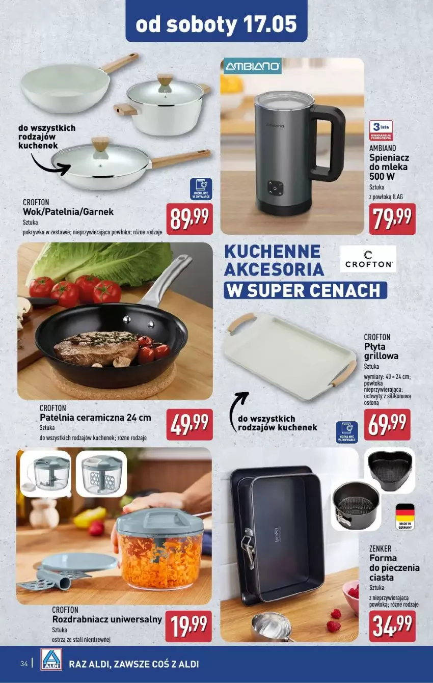 Gazetka promocyjna Aldi - ważna 12.05 do 17.05.2025 - strona 28 - produkty: Forma do pieczenia, Garnek, Grill, Patelnia, Patelnia ceramiczna, Piec, Płyta, Rozdrabniacz