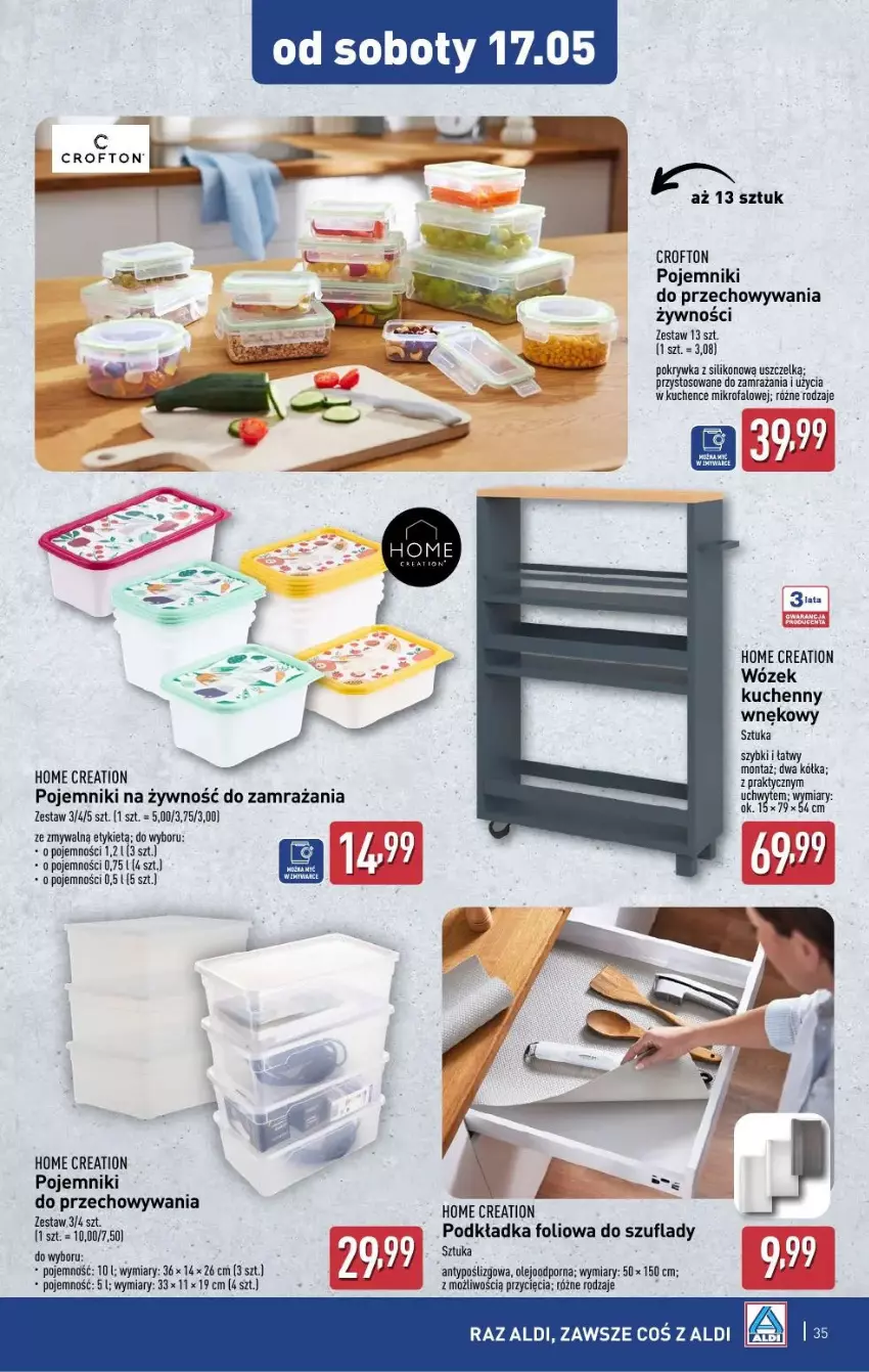 Gazetka promocyjna Aldi - ważna 12.05 do 17.05.2025 - strona 29 - produkty: Fa, Olej, Podkład, Podkładka, Pojemnik, Por, Wózek