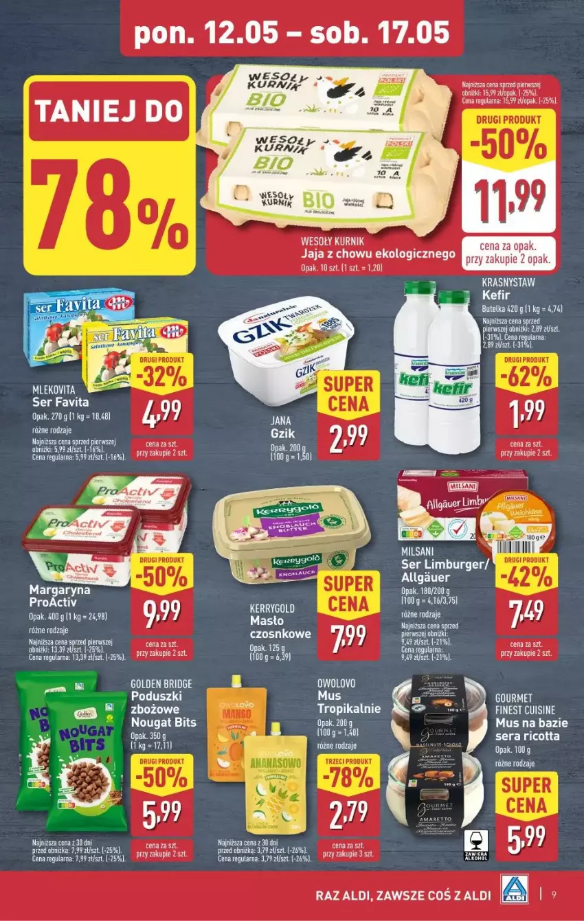 Gazetka promocyjna Aldi - ważna 12.05 do 17.05.2025 - strona 40 - produkty: Fa, Favita, Isana, Jaja, Kefir, LG, Margaryna, Mus, Saska, Ser