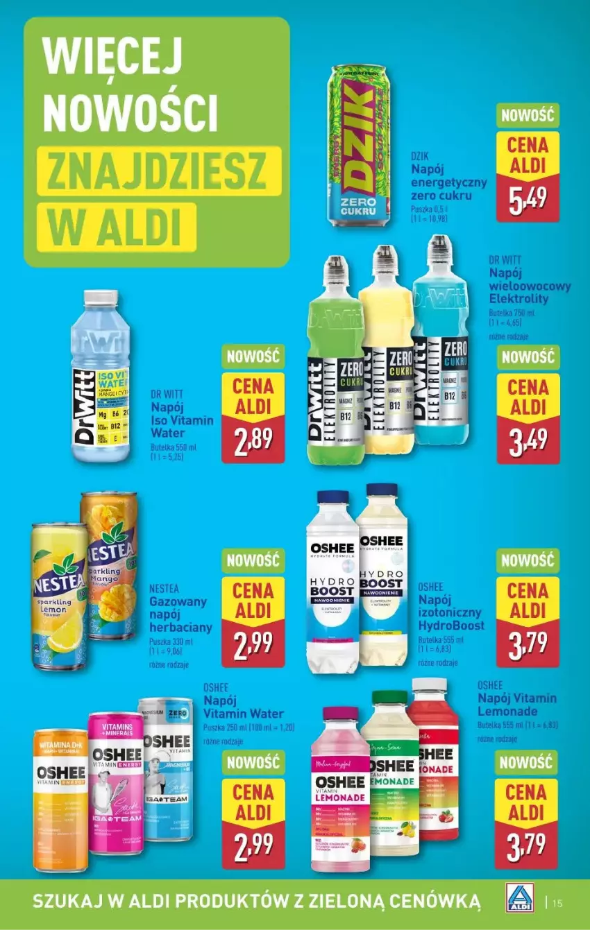Gazetka promocyjna Aldi - ważna 12.05 do 17.05.2025 - strona 7 - produkty: Fa, Napój, Napój energetyczny, Nestea, Oshee