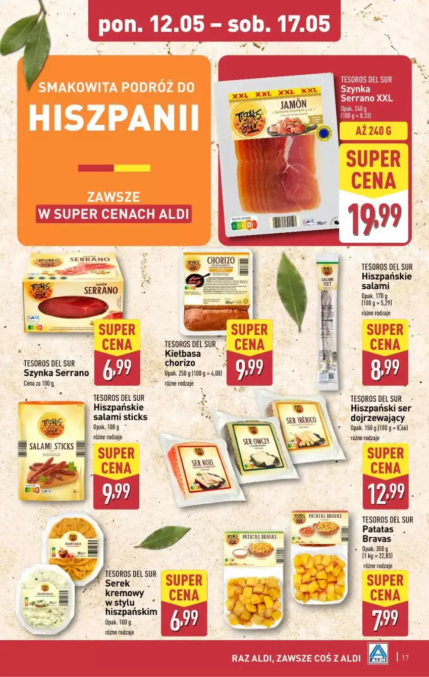 Gazetka promocyjna Aldi - ważna 12.05 do 17.05.2025 - strona 9 - produkty: Kiełbasa, Salami, Ser, Szynka