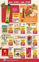 Gazetka promocyjna Aldi - Gazetka - ważna od 17.05 do 17.05.2025 - strona 10 - produkty: Sos, Mus, Oliwki, Papryka, Sardynki, Kalmar, Tuńczyk, Małże, Pomidory, Jabłka, Fa
