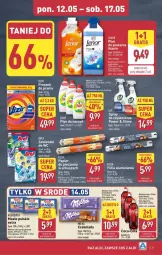 Gazetka promocyjna Aldi - Gazetka - ważna od 17.05 do 17.05.2025 - strona 14 - produkty: Papier, Zawieszki, Proszek do prania, Mlekovita, Płyn do płukania, Czekolada, Masło, Lenor, Folia aluminiowa, Mleko, Fa