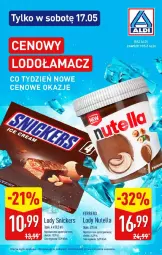 Gazetka promocyjna Aldi - Gazetka - ważna od 17.05 do 17.05.2025 - strona 27 - produkty: Nutella, Snickers, Lody, Ferrero