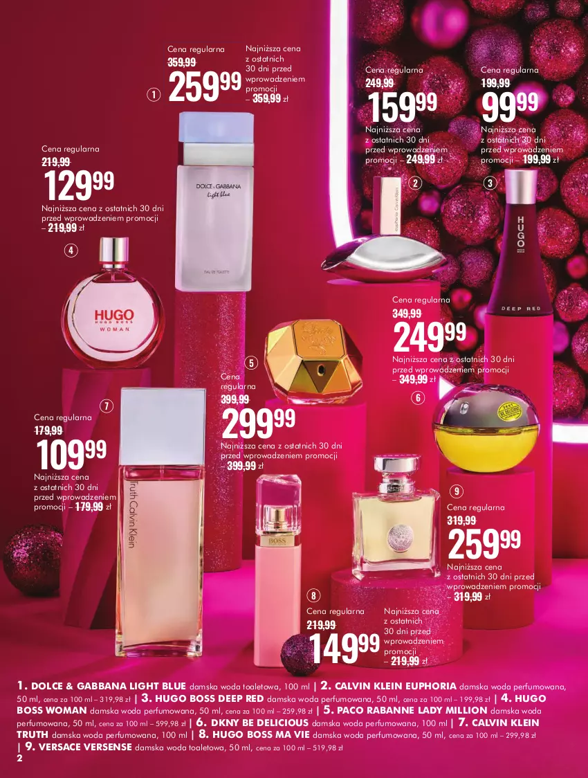 Gazetka promocyjna Super Pharm - ważna 05.11 do 01.12.2024 - strona 2 - produkty: Calvin Klein, DKNY, Hugo Boss, Lion, Paco Rabanne, Perfum, Versace, Woda, Woda perfumowana, Woda toaletowa