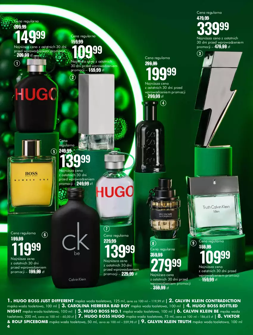 Gazetka promocyjna Super Pharm - ważna 05.11 do 01.12.2024 - strona 4 - produkty: Calvin Klein, Carolina Herrera, Hugo Boss, Woda, Woda toaletowa