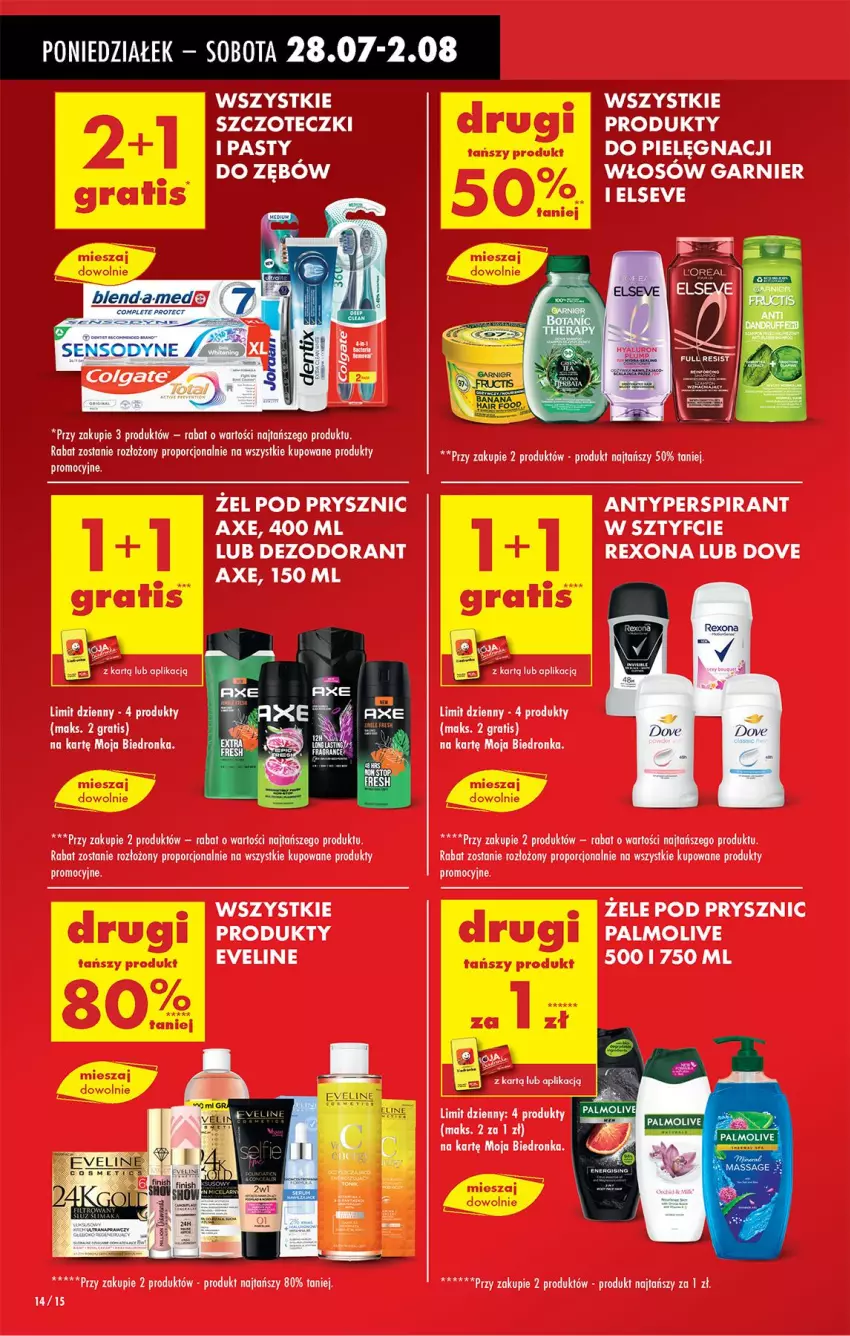 Gazetka promocyjna Biedronka - Od Poniedziałku - ważna 28.07 do 02.08.2025 - strona 18 - produkty: Antyperspirant, Dezodorant, Dove, Eveline, Garnier, Gra, LG, Palmolive, Por, Rexona