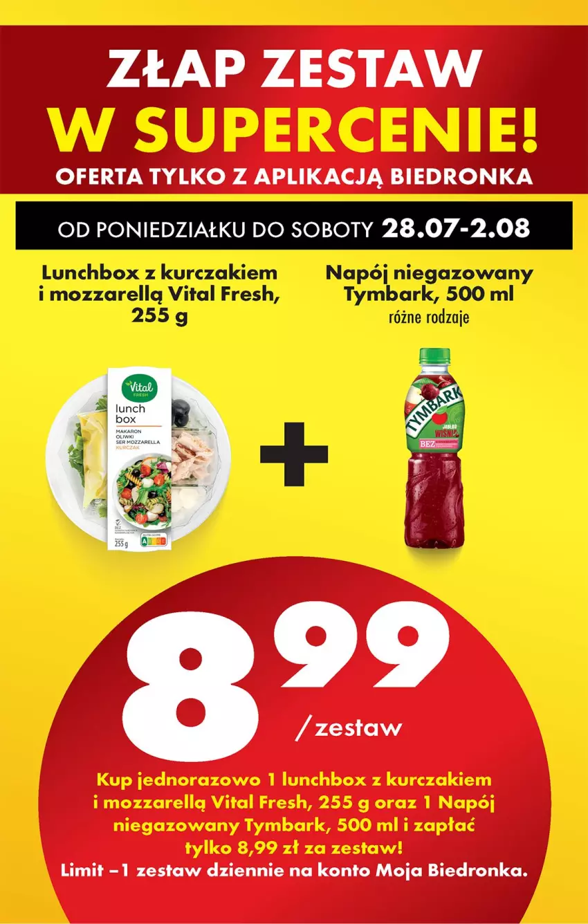 Gazetka promocyjna Biedronka - Od Poniedziałku - ważna 28.07 do 02.08.2025 - strona 2 - produkty: Kurczak, Napój, Napój niegazowany, Tymbark
