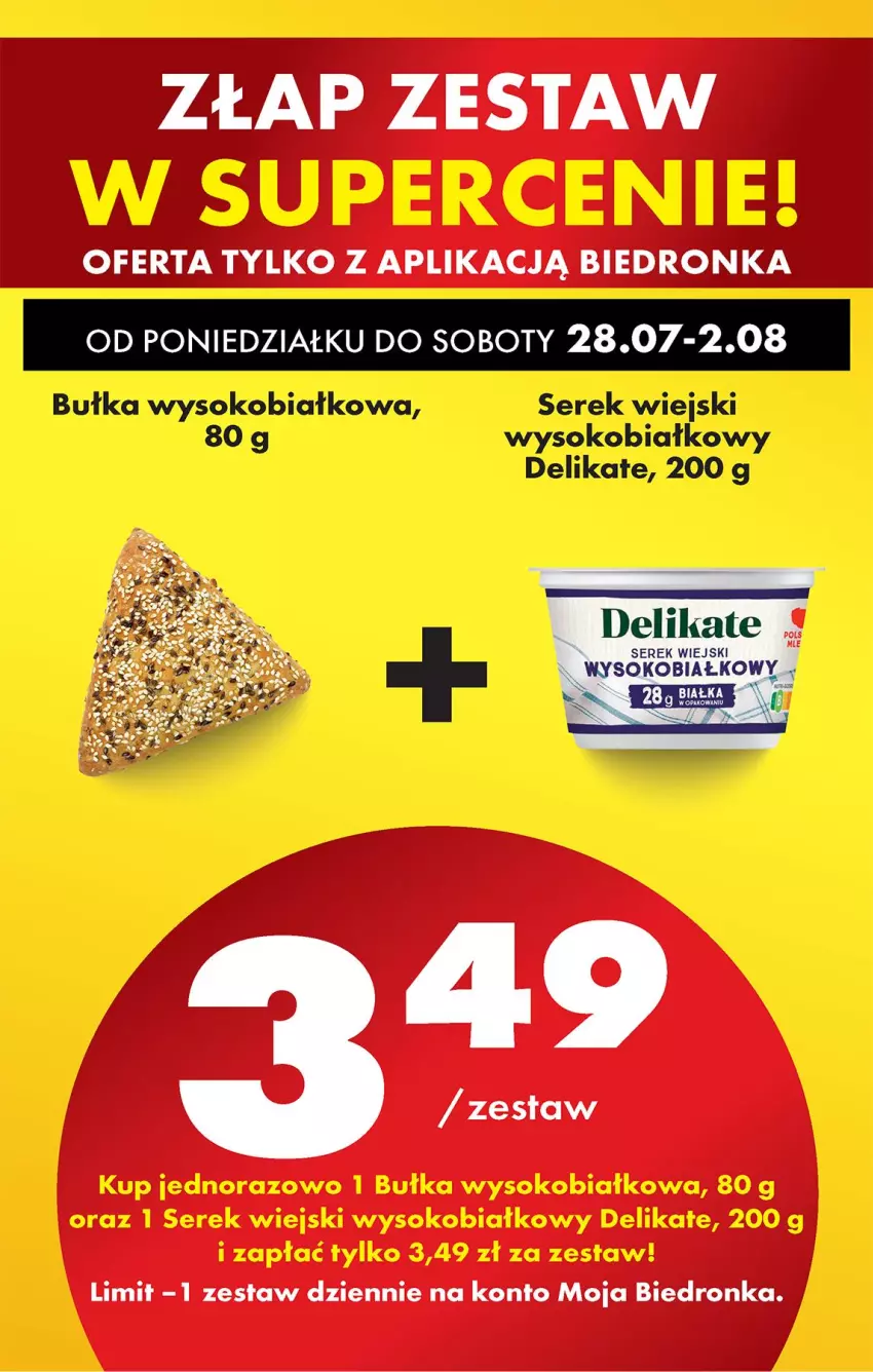 Gazetka promocyjna Biedronka - Od Poniedziałku - ważna 28.07 do 02.08.2025 - strona 4 - produkty: Ser, Serek, Serek wiejski, Sok