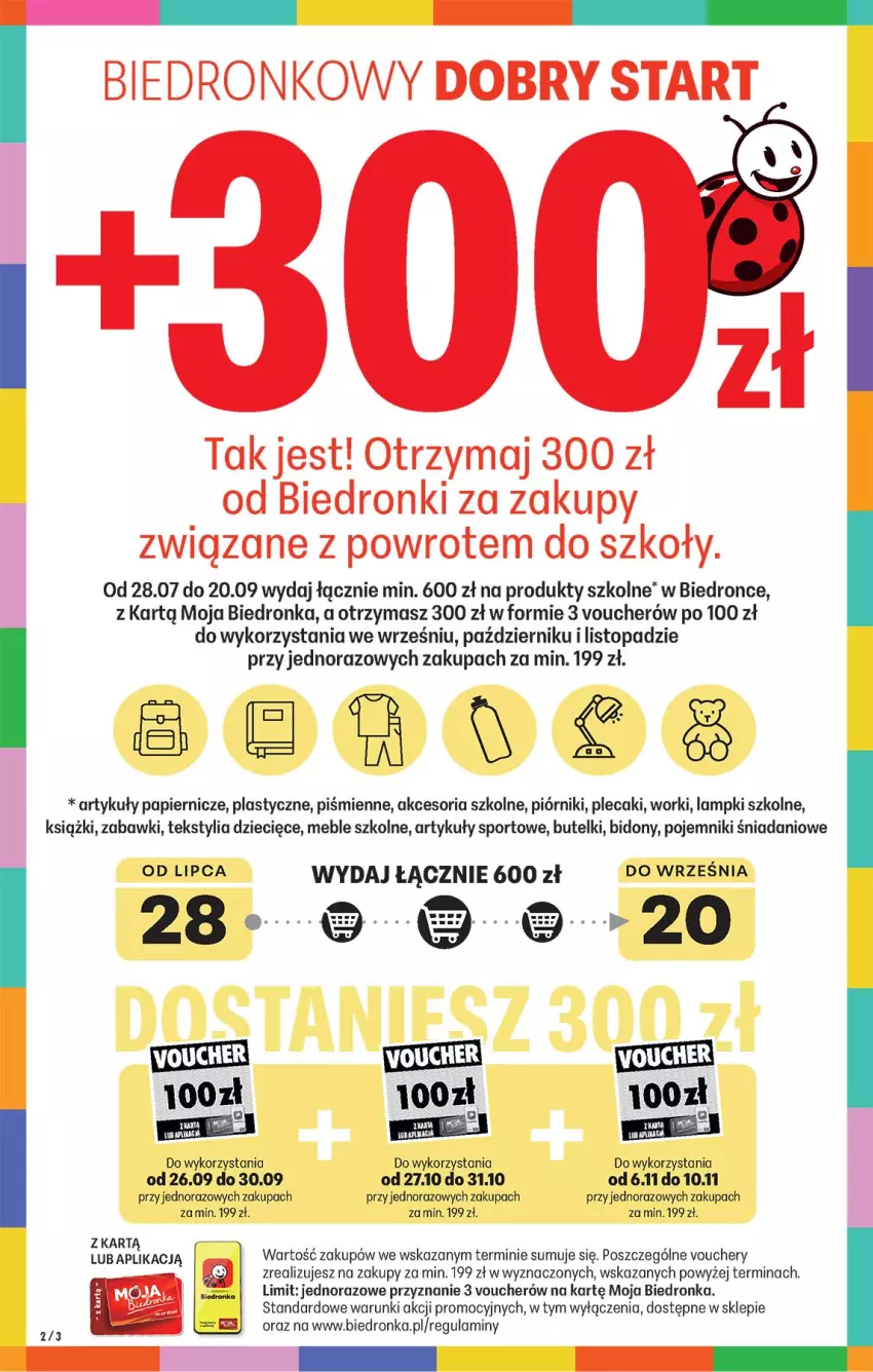 Gazetka promocyjna Biedronka - Od Poniedziałku - ważna 28.07 do 02.08.2025 - strona 6 - produkty: Danio, Dzieci, Meble, Papier, Piórnik, Plecak, Pojemnik, Por, Sport, Top