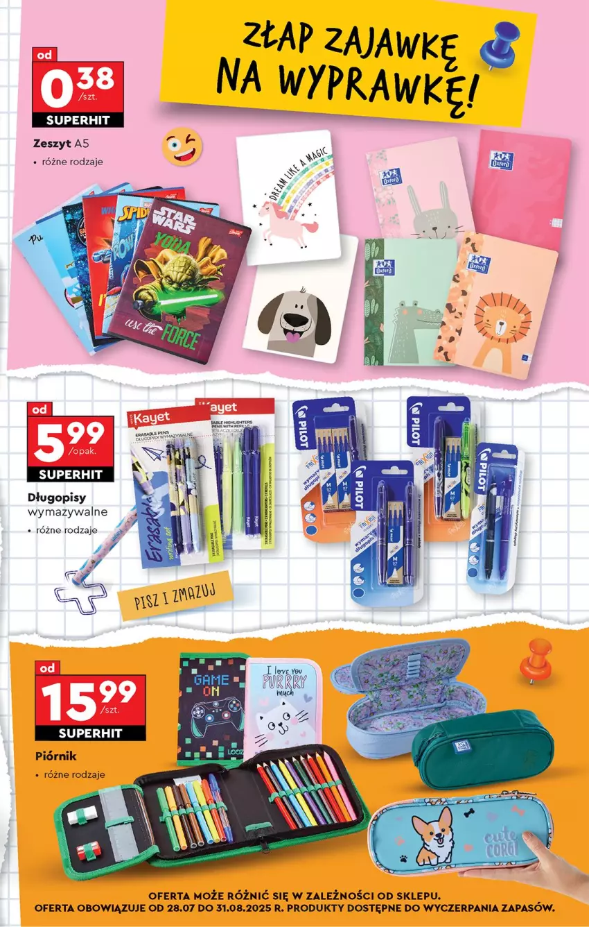 Gazetka promocyjna Biedronka - Od Poniedziałku - ważna 28.07 do 02.08.2025 - strona 81 - produkty: Długopis, Piórnik