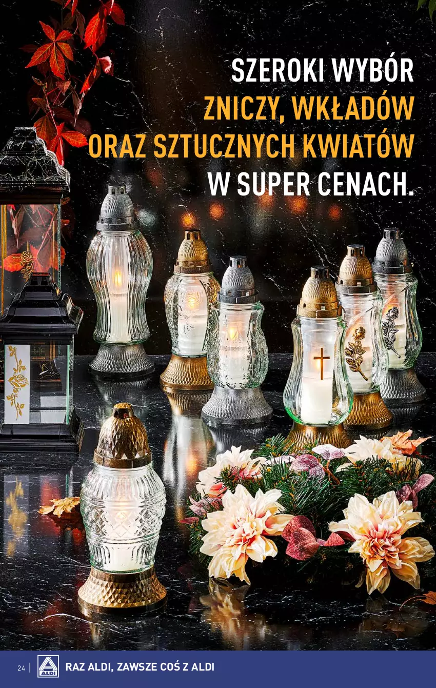 Gazetka promocyjna Aldi - Pełna oferta - ważna 23.10 do 28.10.2023 - strona 24 - produkty: Znicz