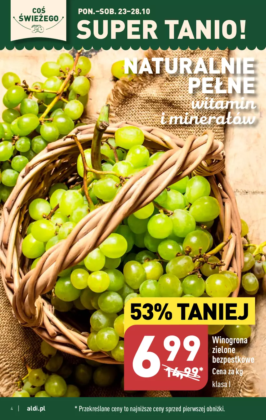 Gazetka promocyjna Aldi - Pełna oferta - ważna 23.10 do 28.10.2023 - strona 4 - produkty: Wino, Winogrona