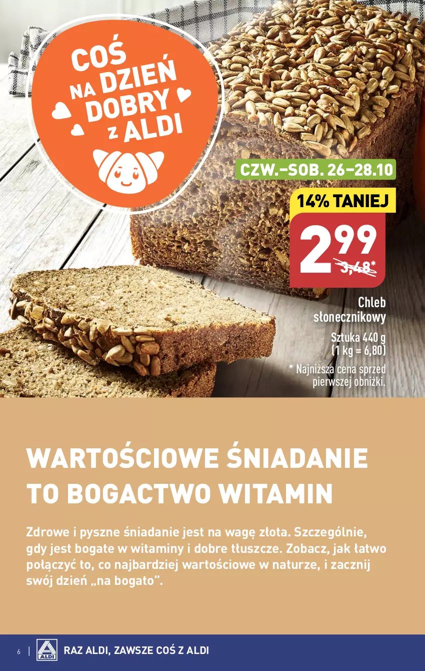 Gazetka promocyjna Aldi - Pełna oferta - ważna 23.10 do 28.10.2023 - strona 6 - produkty: Chleb